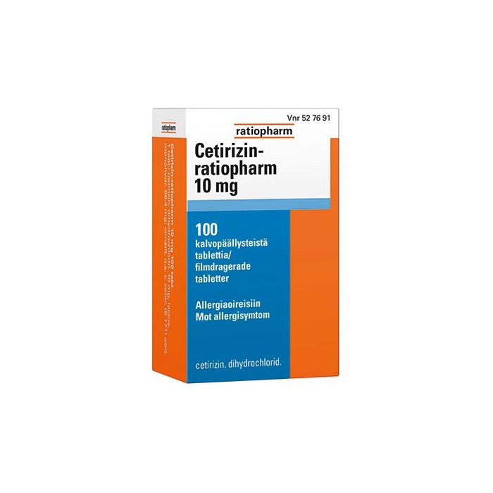 CETIRIZIN-RATIOPHARM tabletti, kalvopäällysteinen 10 mg 100 fol kuva 2
