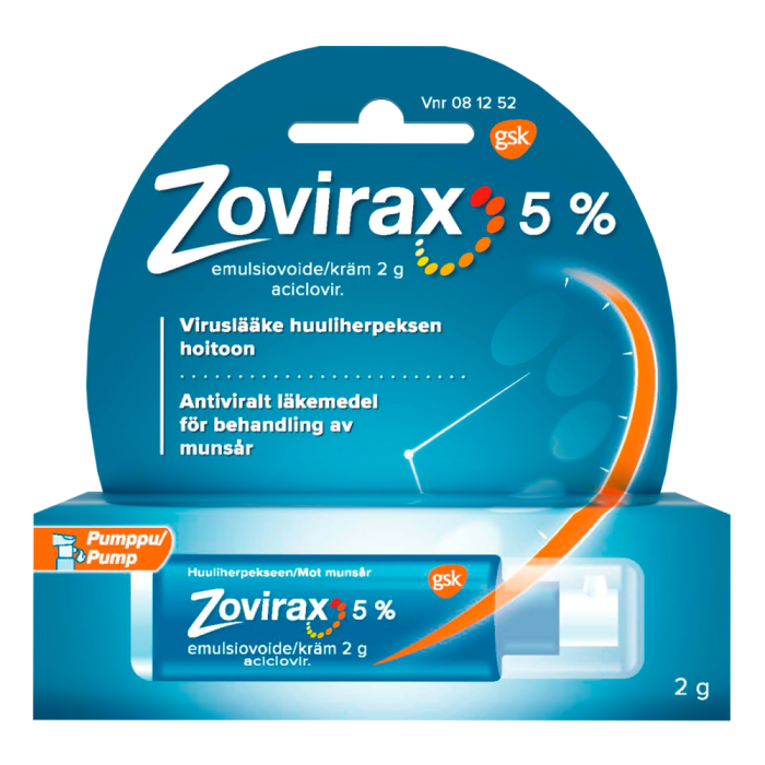 ZOVIRAX emulsiovoide 5 % pumppu 2 g