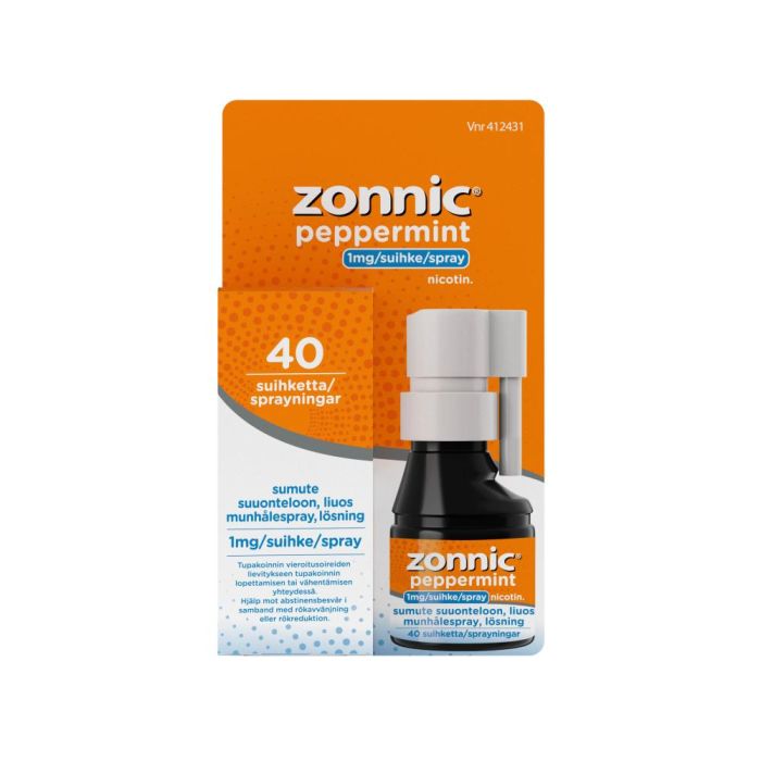 ZONNIC PEPPERMINT sumute suuonteloon, liuos 1 mg/suihke 3 ml 40 annosta kuva 2