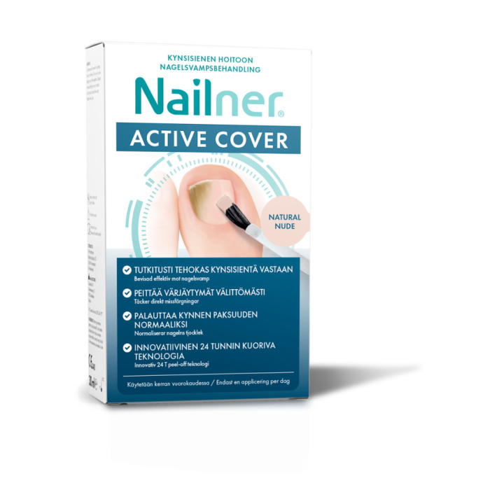 Nailner Active Cover Nude lakka ja sivellin 30 ml kuva 2