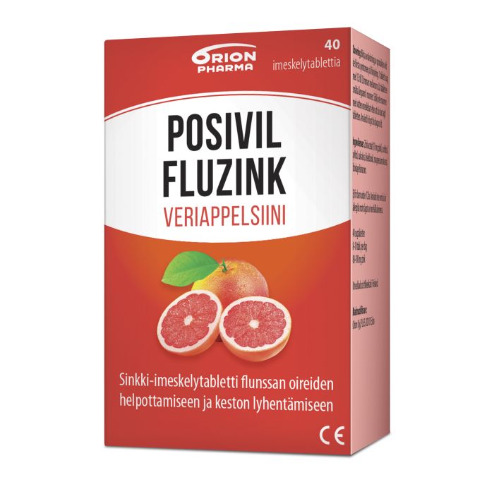 POSIVIL FLUZINK VERIAPPELSIINI IMESKELYTABLETTI 40 TABL kuva 1