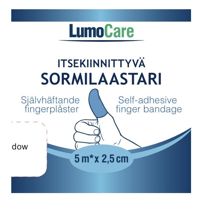 Lumocare itsekiinnittyvä sormilaastari 5 m x 2,5 cm beige 1 kpl kuva 2