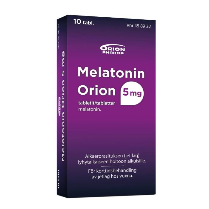 MELATONIN ORION tabletti 5 mg 10 fol kuva 2