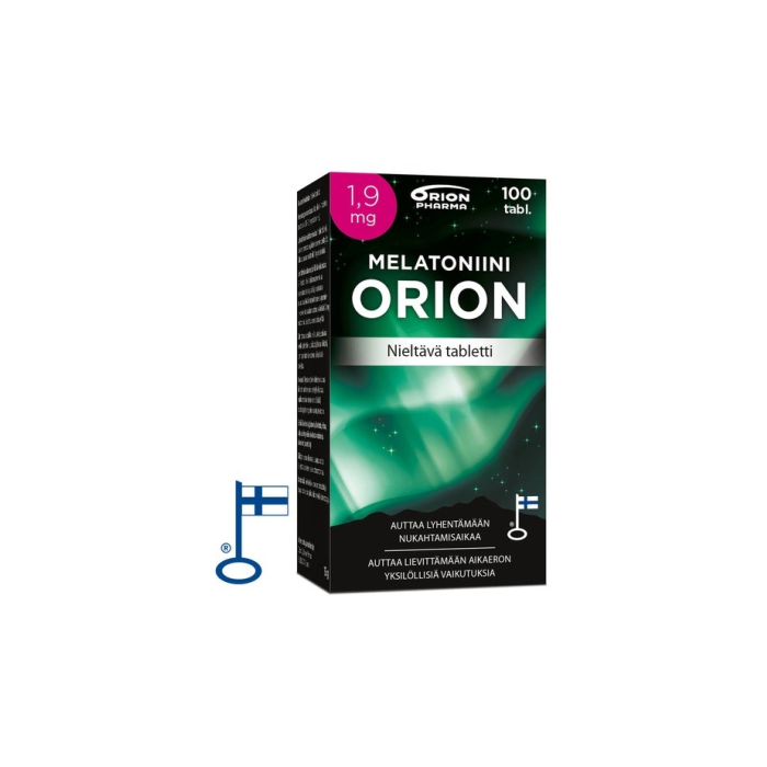 Melatoniini Orion 1,9 mg nieltävä 100 tabl kuva 1