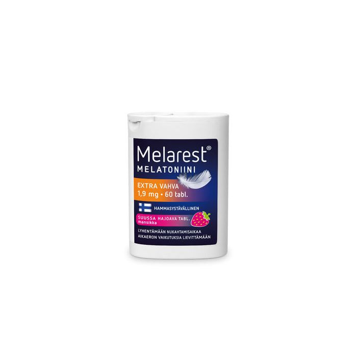 MELAREST MELATONIINI EXTRA VAHVA MANSIKKA 1,9 MG X60 TABL kuva 1