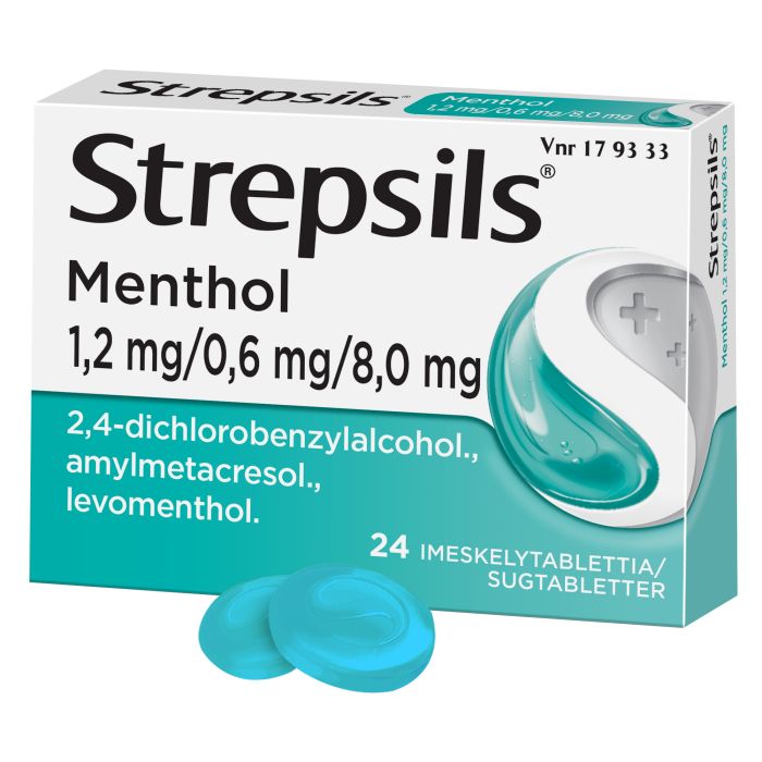 STREPSILS MENTHOL imeskelytabletti 1,2/0,6/8 mg 24 fol kuva 4