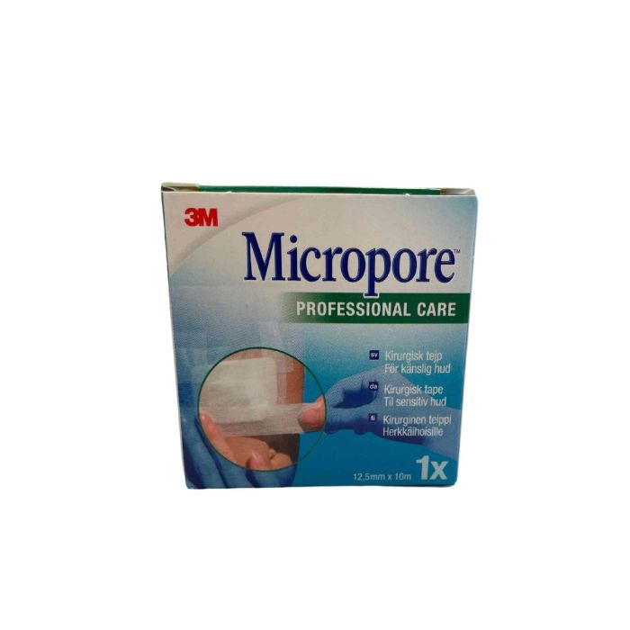 Micropore Valkoinen 12,5 mm x 10 m kuitukangashaavateippi 1 KPL kuva 1