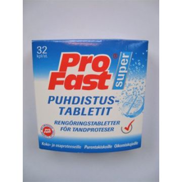 Profast Puhdistustabletit proteeseille 32 tabl